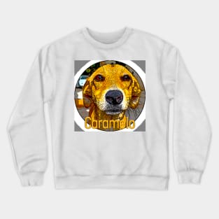 Caramel the famous dog of Brazil, victim of torture and death in a supermarket Crewneck Sweatshirt